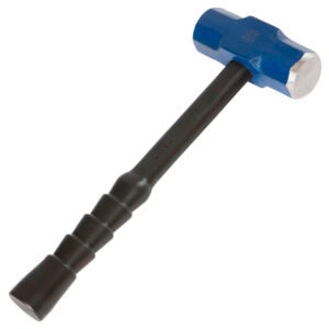 NUPLA® 2 lb Soft Face Safety Steel Sledge Hammer with Non-Slip Super Grip and Durable 14 in ERGO POWER® Fiberglass Handle