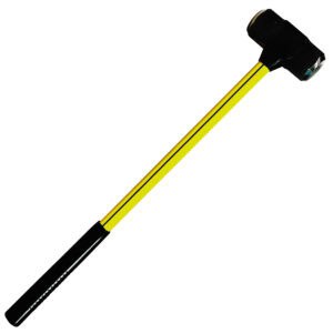 NUPLA® 8 lb Demolition Sledge Hammer with Overstrike Protection, Circular Stripe Grip, and 32 in Fiberglass Handle