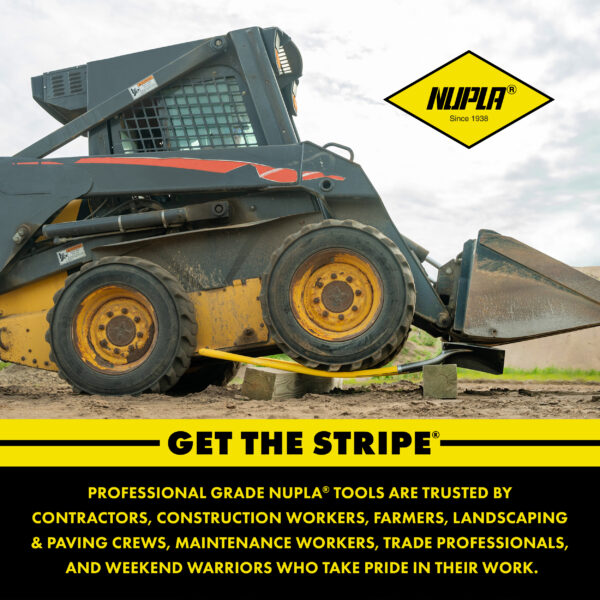 NUPLA® Sharp Shooter Drain Spade with Heavy-Duty 14 Gauge Hollow Back Steel Blade and 27 in ERGO POWER® Fiberglass Handle - Image 10