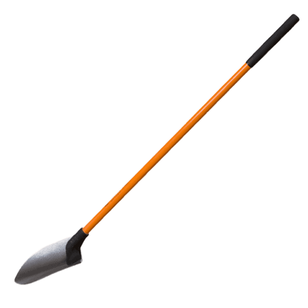 NUPLA® Non-Conductive Round Point Shovel with Power Pylon Solid Back Blade and 48 in Classic Fiberglass Handle - Image 2