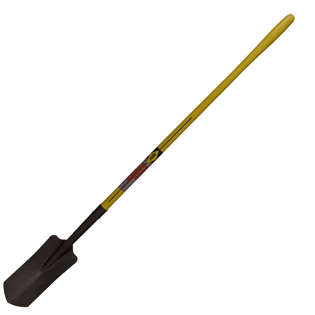 NUPLA® Curved Trenching Shovel with 5 in Wide 16 Gauge Blade and 48 in ERGO POWER® Fiberglass Handle