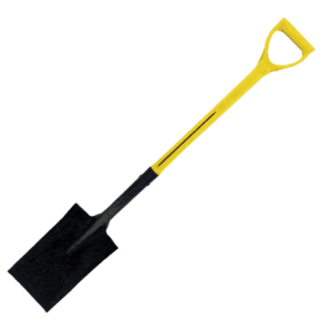 NUPLA® Garden Spade Shovel with 14 Gauge Blade and 27 in ERGO POWER® Fiberglass Handle