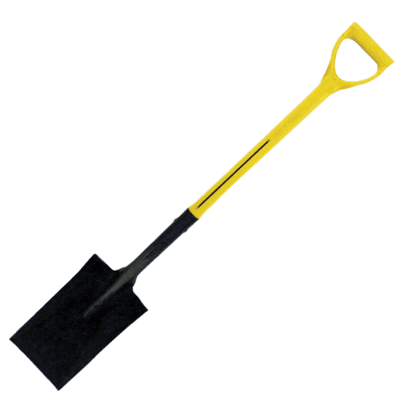 NUPLA® Garden Spade Shovel with 14 Gauge Blade and 27 in ERGO POWER® Fiberglass Handle