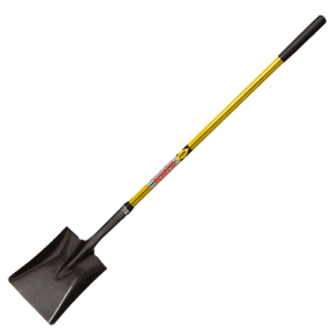 NUPLA® Square Point Shovel with 16 Gauge Blade and 27 in Classic Fiberglass Handle