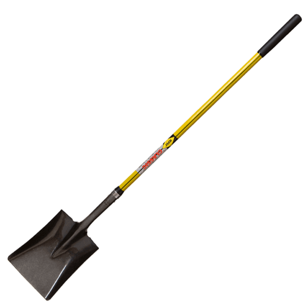 NUPLA® Square Point Shovel with 16 Gauge Blade and 27 in Classic Fiberglass Handle
