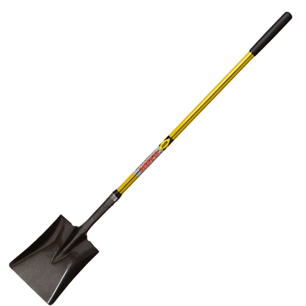 NUPLA® Square Point Shovel with 16 Gauge Blade and 27 in Classic Fiberglass Handle - Image 2