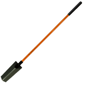 NUPLA® Non-Conductive Sharp Shooter Drain Spade with Power Pylon Solid Back Blade and 48 in Classic Fiberglass Handle