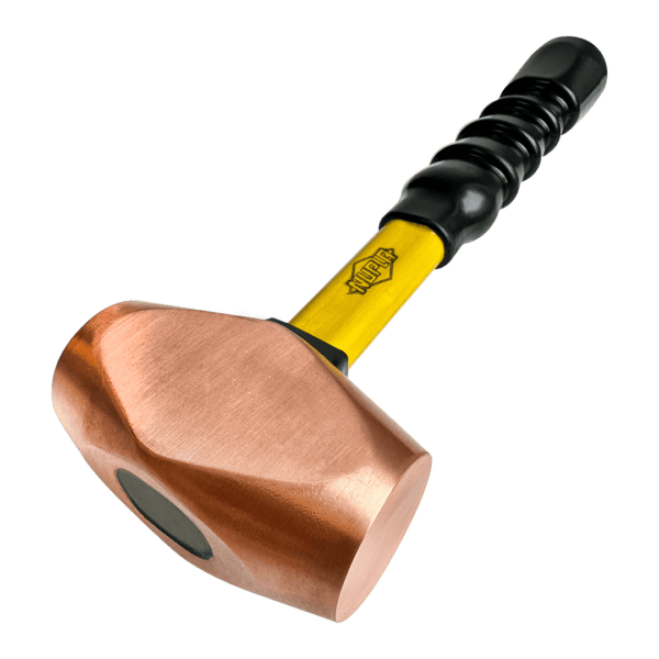 NUPLA® 4 lb Non-Sparking Copper Sledge Hammer with 16 in Classic Fiberglass Handle - Image 2