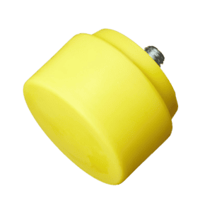 NUPLA® Extra Hard Nylon Quick-Change Hammer Tip with 2 in Diameter - Yellow