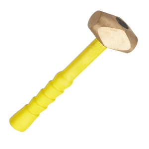 NUPLA® 2.5 lb Non-Sparking Brass Sledge Hammer with 12 in ERGO POWER® Fiberglass Handle
