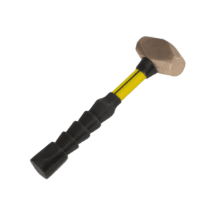 NUPLA® 1.5 lb Non-Sparking Brass Hammer with 12 in Classic Fiberglass Handle