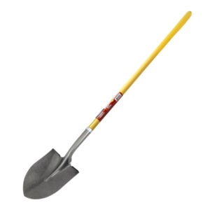 NUPLA® Round Point Shovel with 14 Gauge Blade and 48 in ERGO POWER® Fiberglass Handle