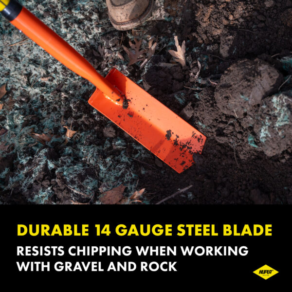 NUPLA® V-Type Trenching Shovel with 4 in Wide 14 Gauge Blade and 48 in Classic Fiberglass Handle - Image 6