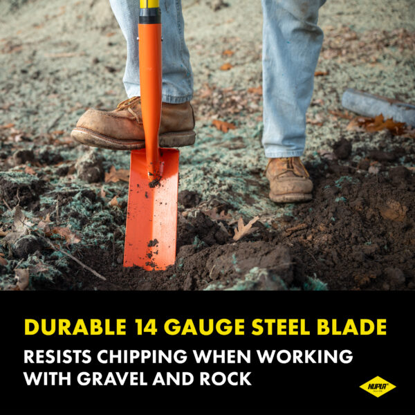 NUPLA® V-Type Trenching Shovel with 5 in Wide 14 Gauge Blade and 48 in Classic Fiberglass Handle - Image 6