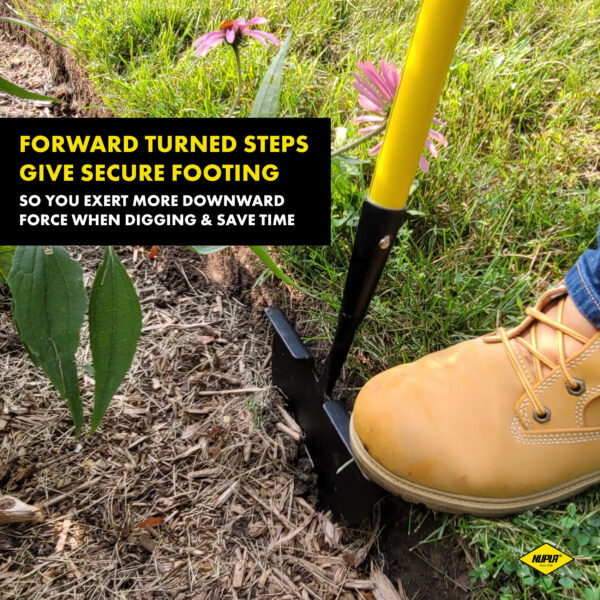 NUPLA® Garden Edger with Steel Blade and 48 in Classic Fiberglass Handle - Image 2
