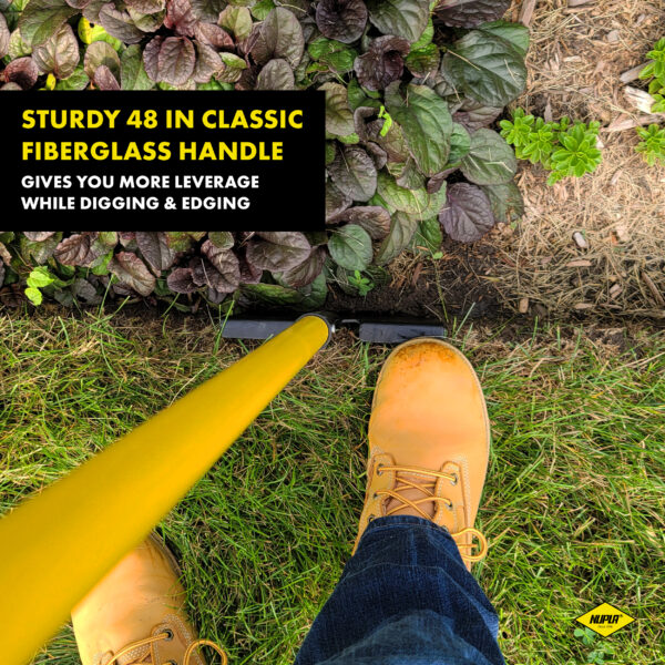 NUPLA® Garden Edger with Steel Blade and 48 in Classic Fiberglass Handle - Image 3