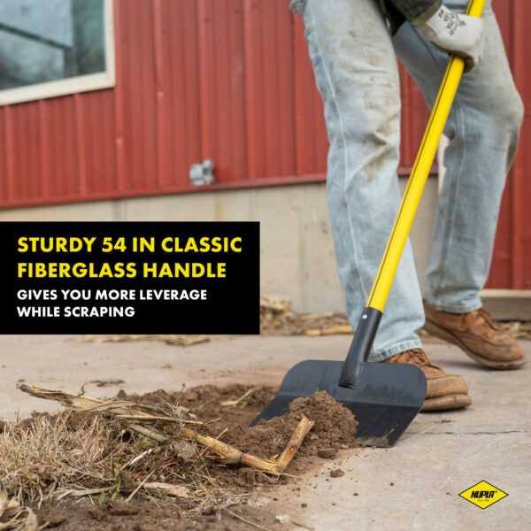 NUPLA® Multi-Purpose Scraper with 12 Gauge Steel Blade and 54 in Classic Fiberglass Handle - Image 2