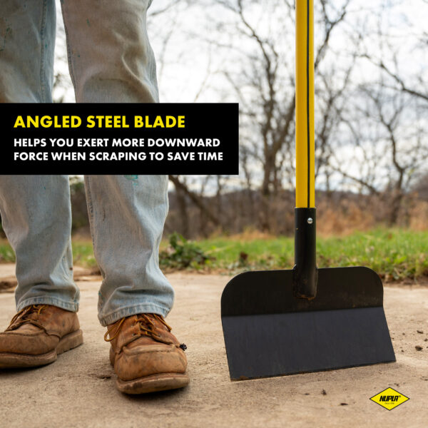 NUPLA® Multi-Purpose Scraper with 12 Gauge Steel Blade and 54 in Classic Fiberglass Handle - Image 4