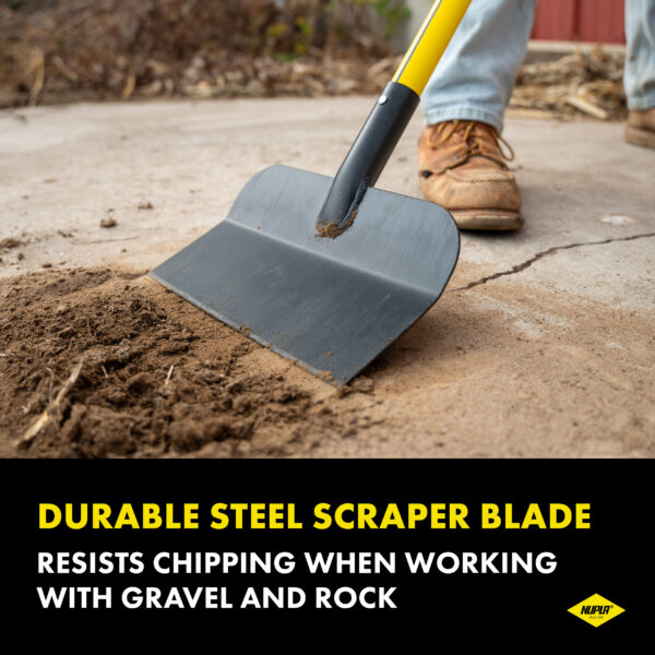 NUPLA® Multi-Purpose Scraper with 12 Gauge Steel Blade and 54 in Classic Fiberglass Handle - Image 6