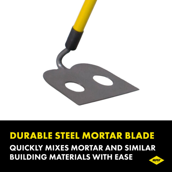 NUPLA® Mortar Hoe with 14 Gauge Steel Blade and 60 in Classic Fiberglass Handle - Image 2