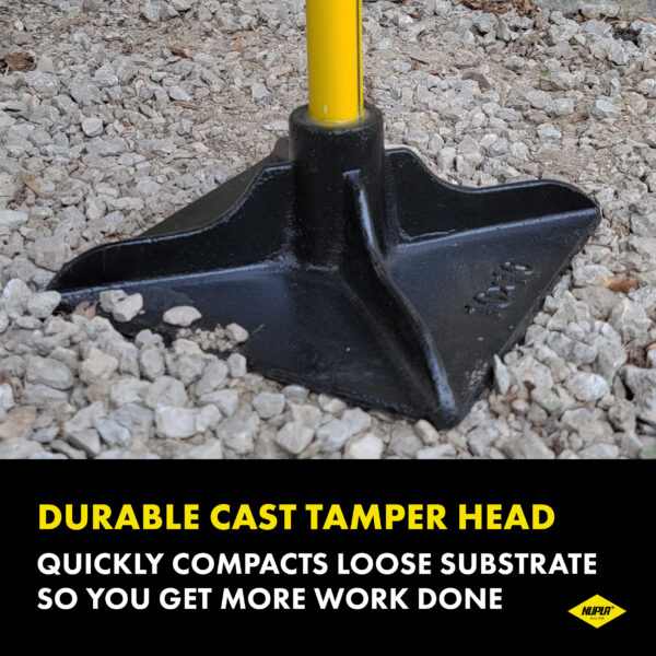 NUPLA® Tamper with Cast Steel Head and 48 in Classic Fiberglass Handle - Image 2
