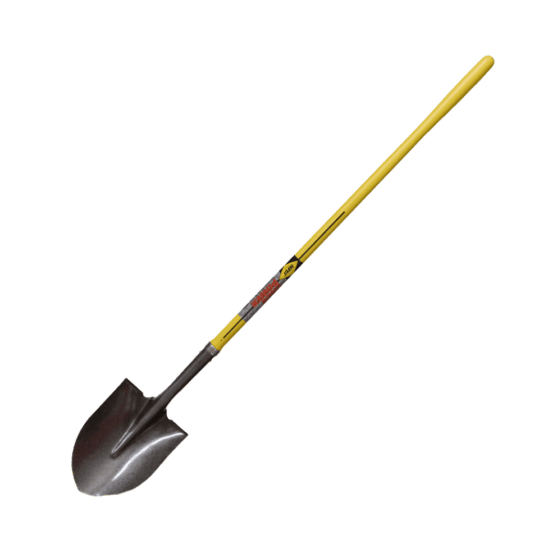 NUPLA® Round Point Shovel with 16 Gauge Blade and 48 in ERGO POWER® Fiberglass Handle